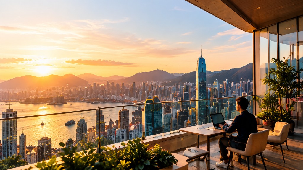Cloud Sea Media Group — Hong Kong skyline at golden hour